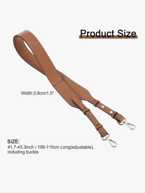 Brown Gold Replacement Leather Bag Strap
